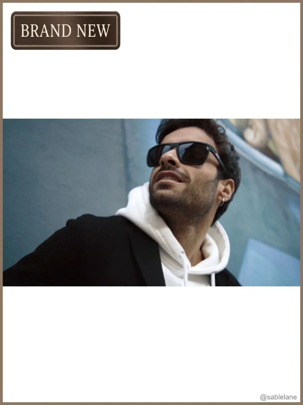Polarized Sunglasses for Men Lightweight TR90 Frame UV400 Protection Square